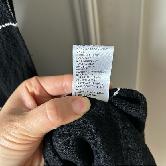 Ralston Black White Cowl Neck Gauzy Sleeveless Tunic Large L Nordstrom Flowy - Picture 3 of 8